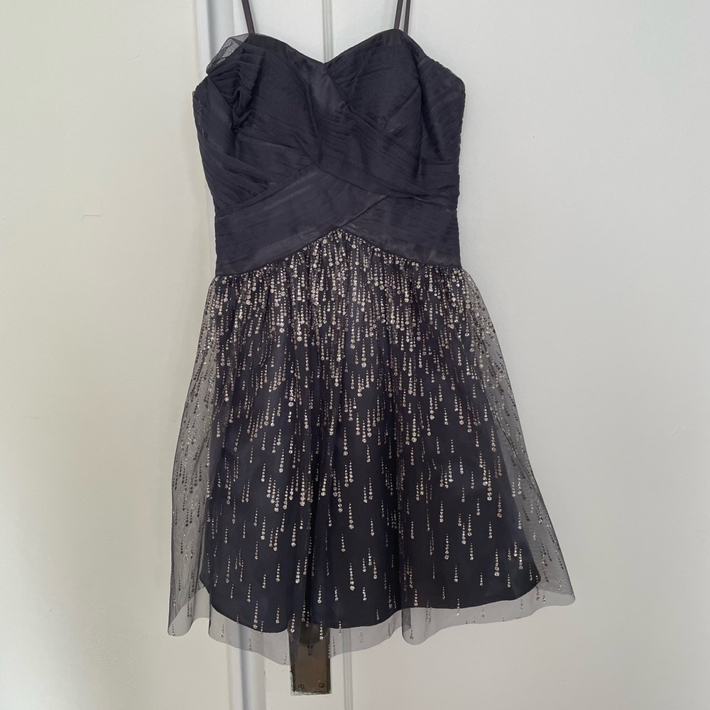 Short Grey Sparkly Cocktail Dress